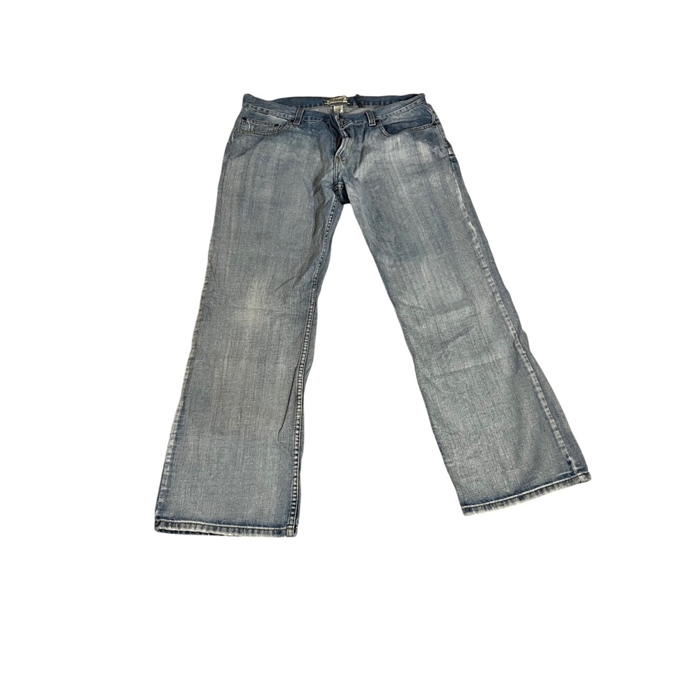American Rag Cie Douglas Fit Mens 38x32 Light Wash Relaxed Straight Denim Jeans